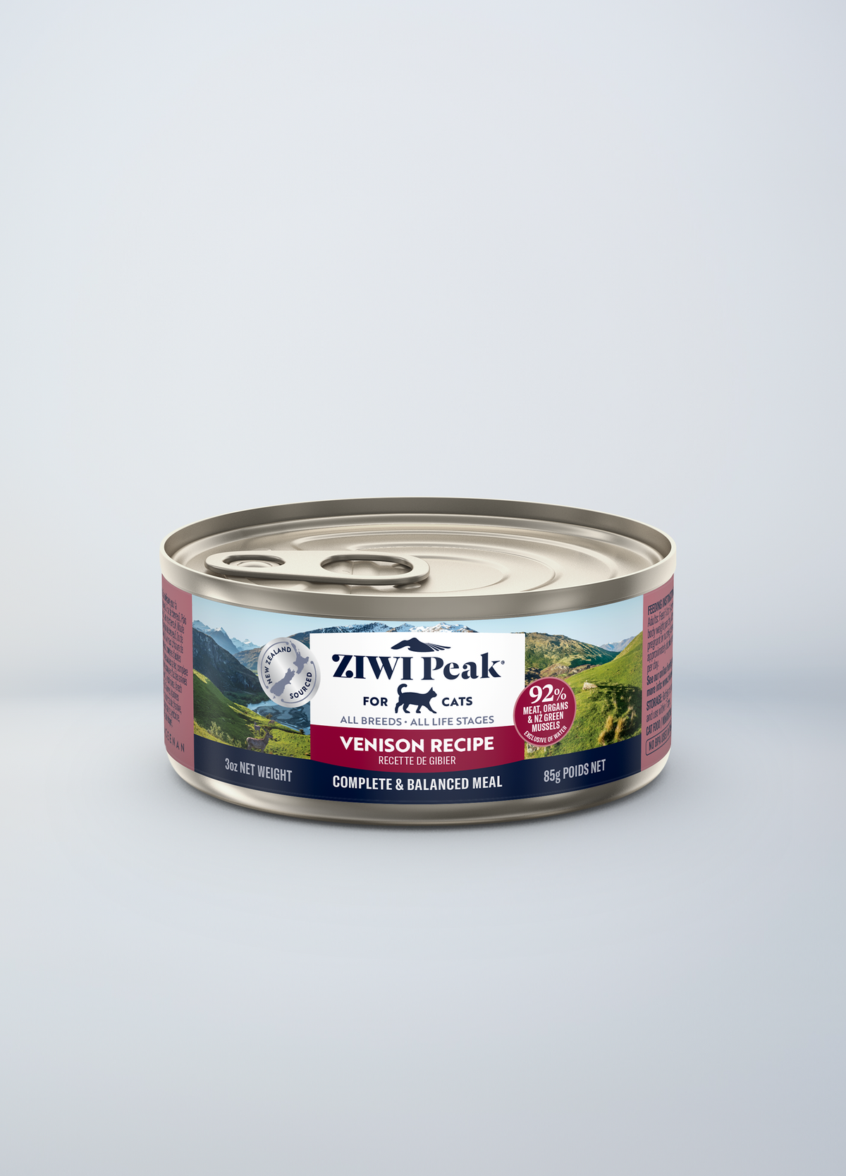 ZIWI Peak Original Venison Recipe Grain-Free Wet Cat Food – front of pack (official ZIWI image)