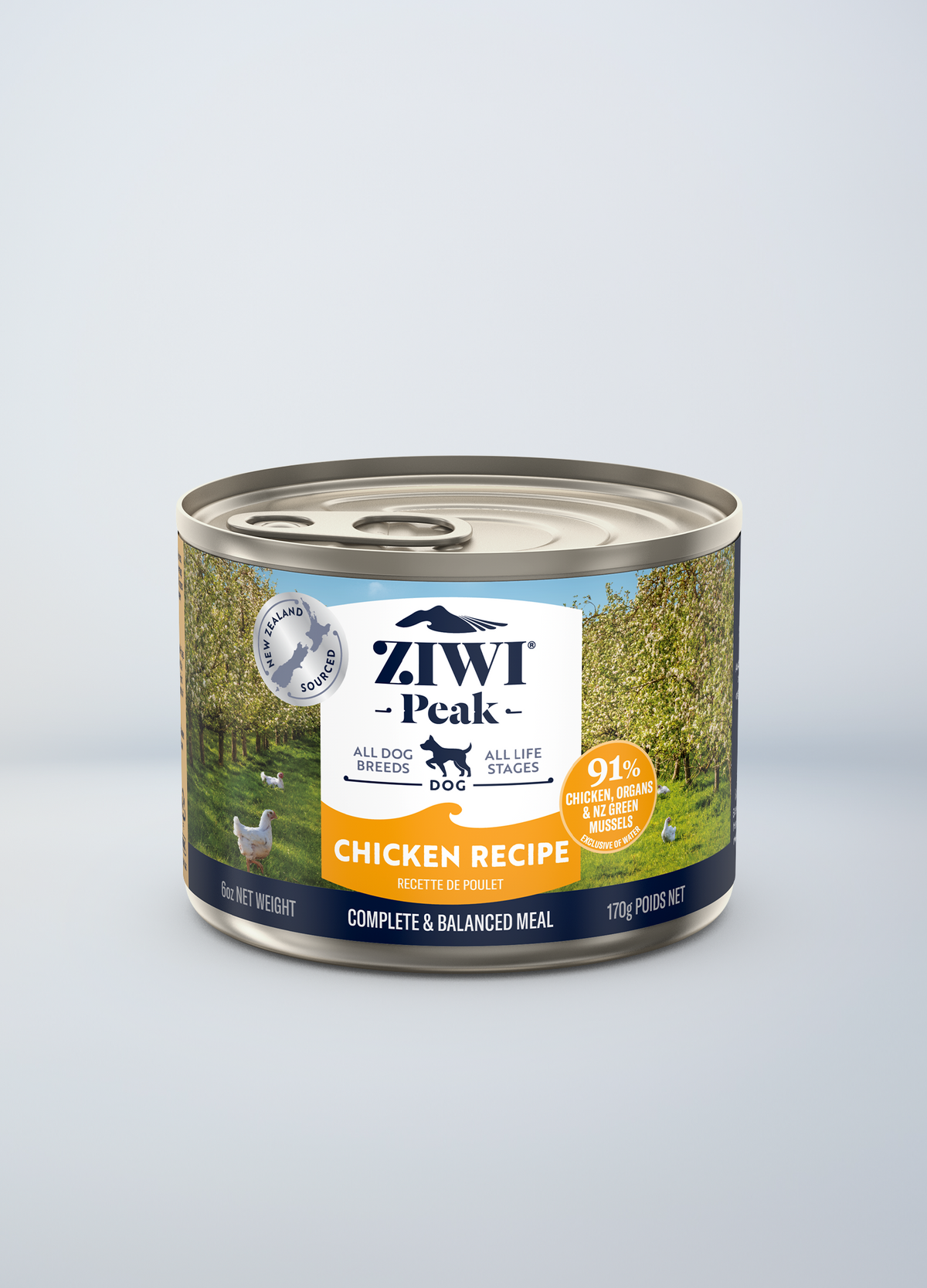 ZIWI Peak Original Chicken Recipe Grain-Free Wet Dog Food – front of pack (official ZIWI image)