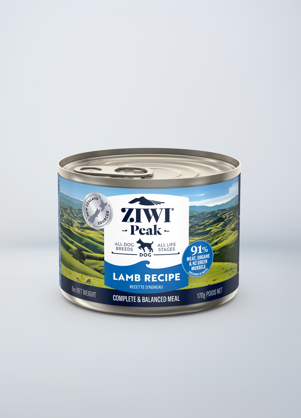 ZIWI Peak Original Lamb Recipe Grain-Free Wet Dog Food – front of pack (official ZIWI image)