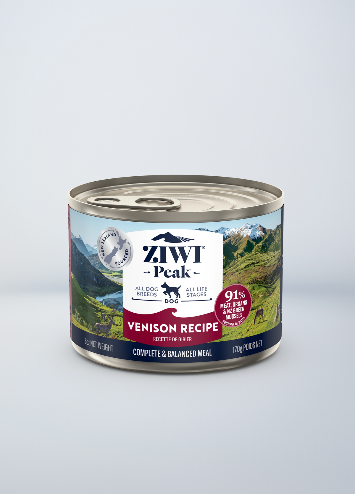ZIWI Peak Original Venison Recipe Grain-Free Wet Dog Food – front of pack (official ZIWI image)