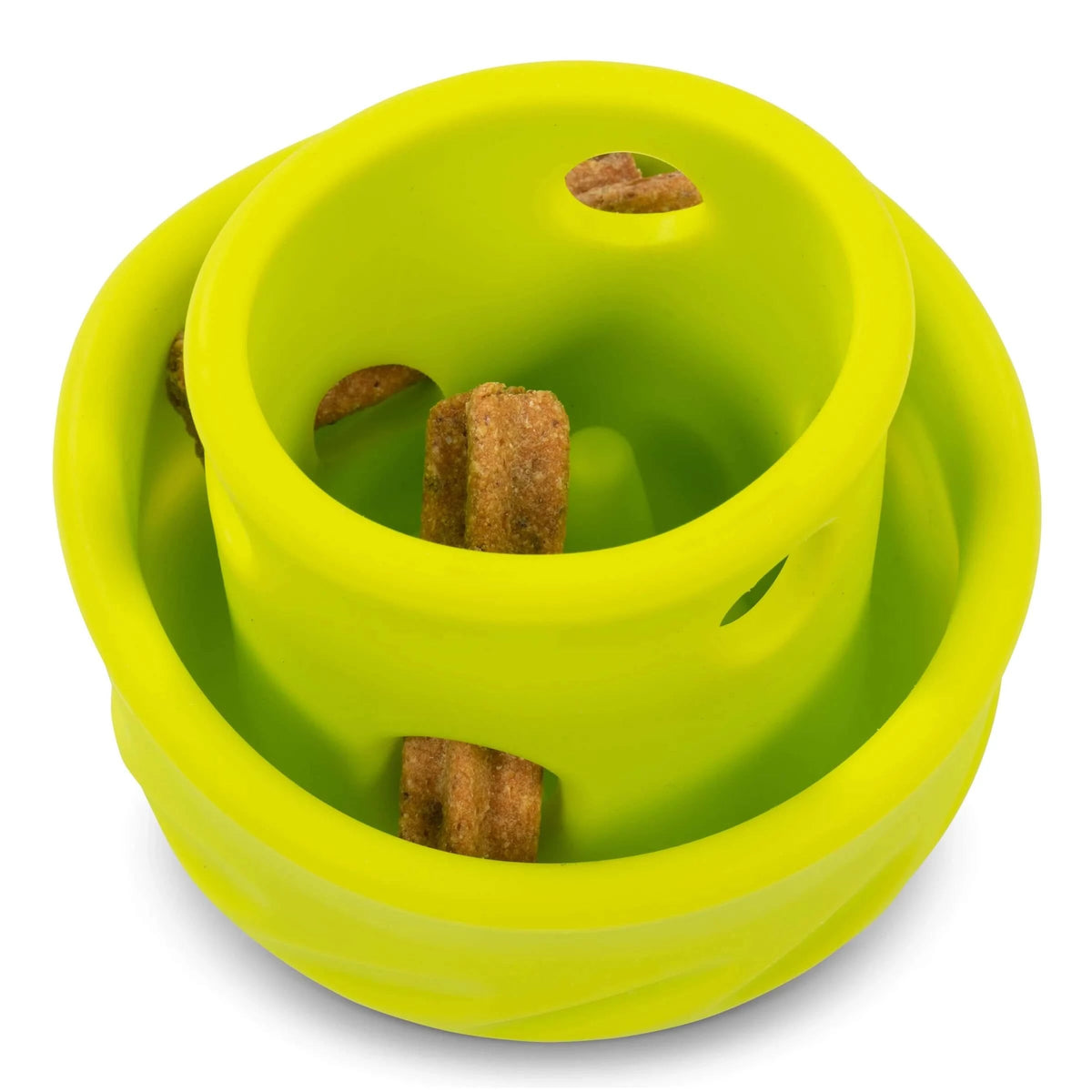 Totally Pooched Puzzle'n Play Mushroom Dog Toy Green side view