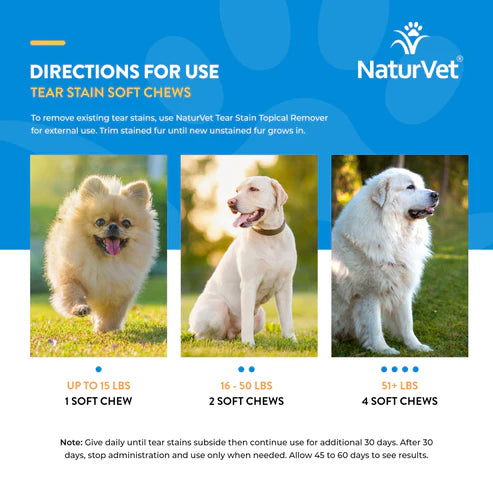 NATURVET VSD-Soft Chew Tear Stain with Lutein 70CT