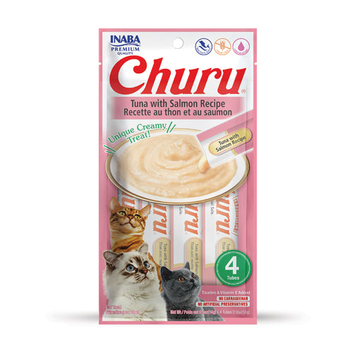 Inaba Churu Tuna with Salmon Recipe – front of package (official image)
