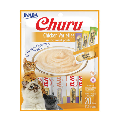 Inaba Churu 20 ct Chicken Variety Pack – front of package (official image)