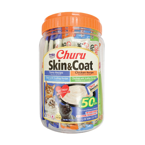 Inaba Churu 50 ct Skin & Coat Variety – front of package (official image)