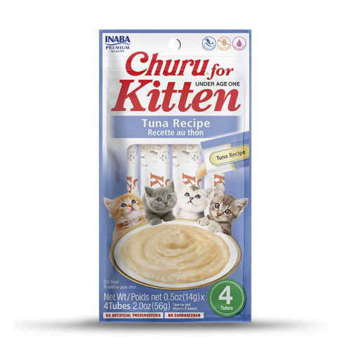Inaba Churu for Kittens Tuna Recipe – front of package (official image)