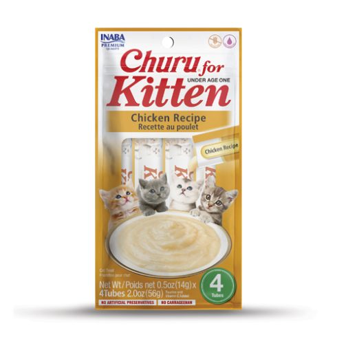 Inaba Churu for Kittens Chicken Recipe – front of package (official image)