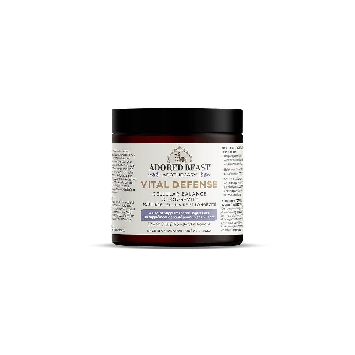 Adored Beast Vital Defense bottle front