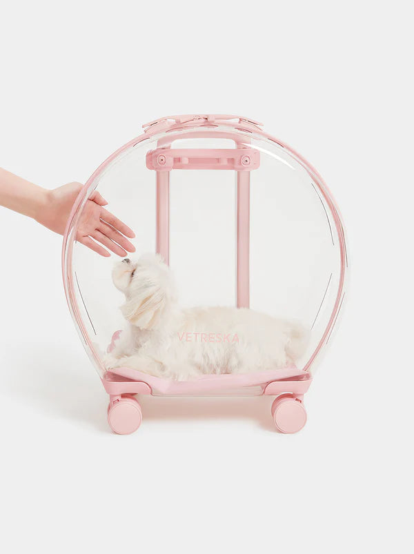 Vetreska Bubble Pet Carrier Pink & Transparent