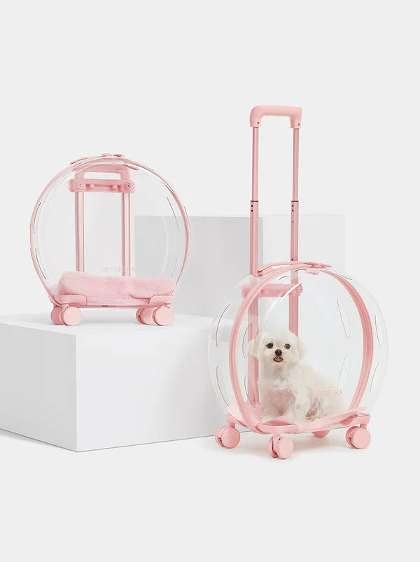 Vetreska Bubble Pet Carrier Pink & Transparent