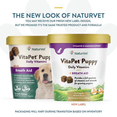 NATURVET Soft Chew VitaPet Daily Breath Aid 70CT | Puppy