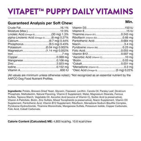 NATURVET Soft Chew VitaPet Daily Breath Aid 70CT | Puppy