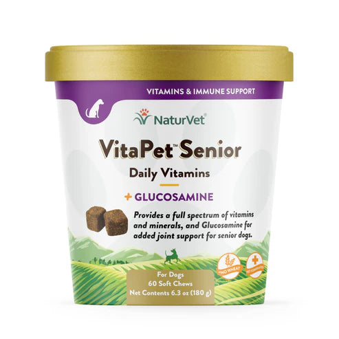NATURVET Soft Chew VitaPet Daily Senior&Glucosamine60CT