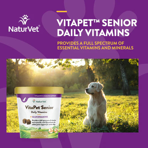 NATURVET Soft Chew VitaPet Daily Senior&Glucosamine60CT