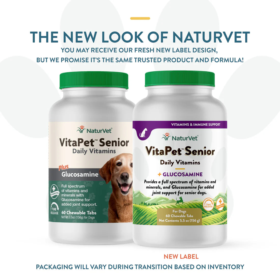 NATURVET VitaPet Daily Vitamin Tabs 60PK | Senior