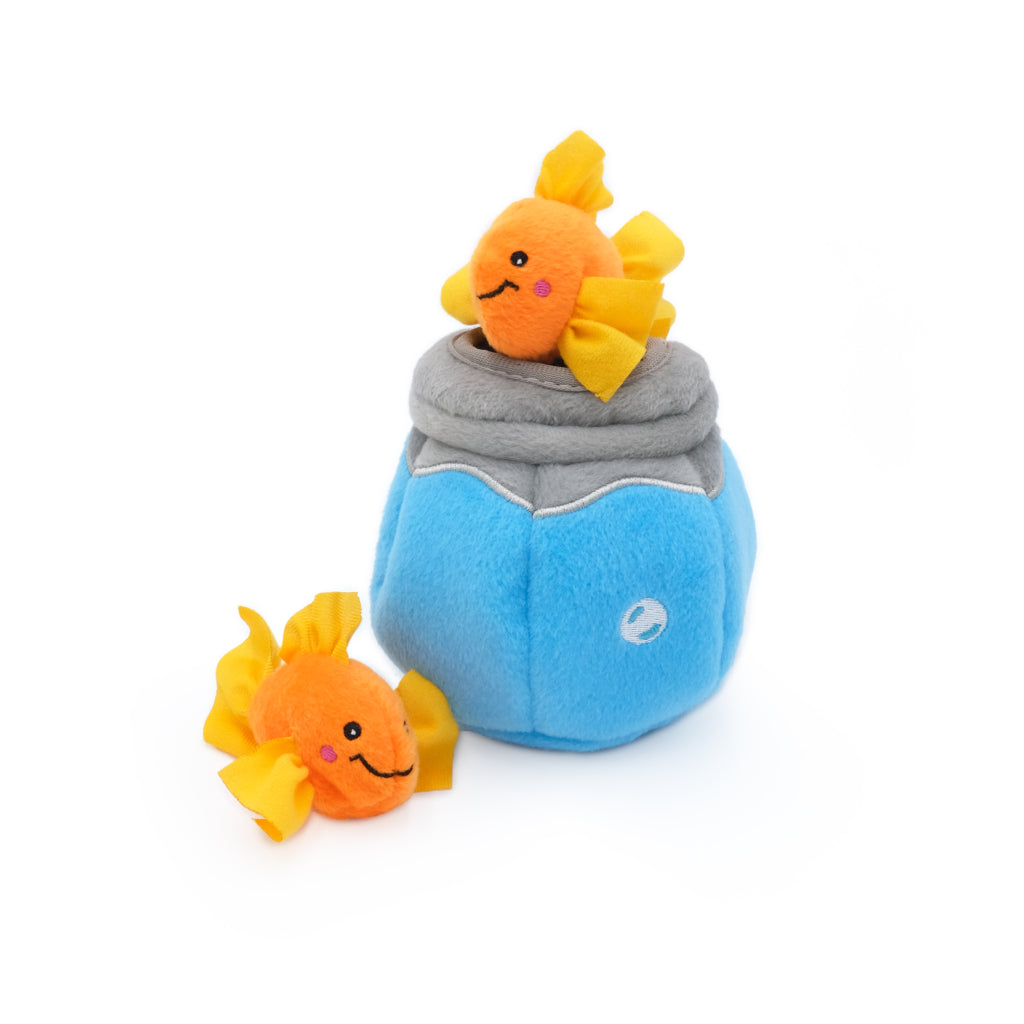 ZippyPaws ZippyClaws Burrow Fish in Bowl with catnip Miniz fish