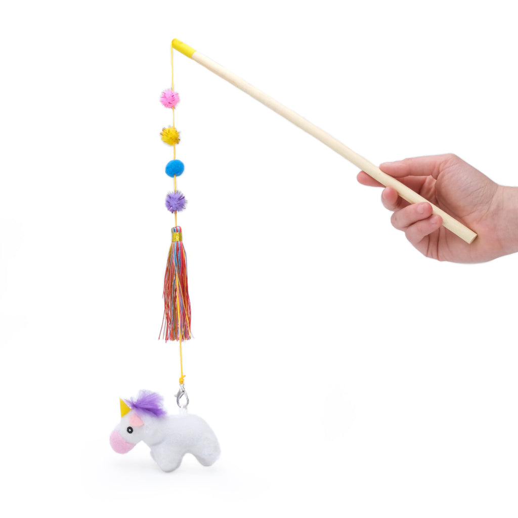 ZippyPaws ZippyClaws ZippyStick Unicorn cat wand toy