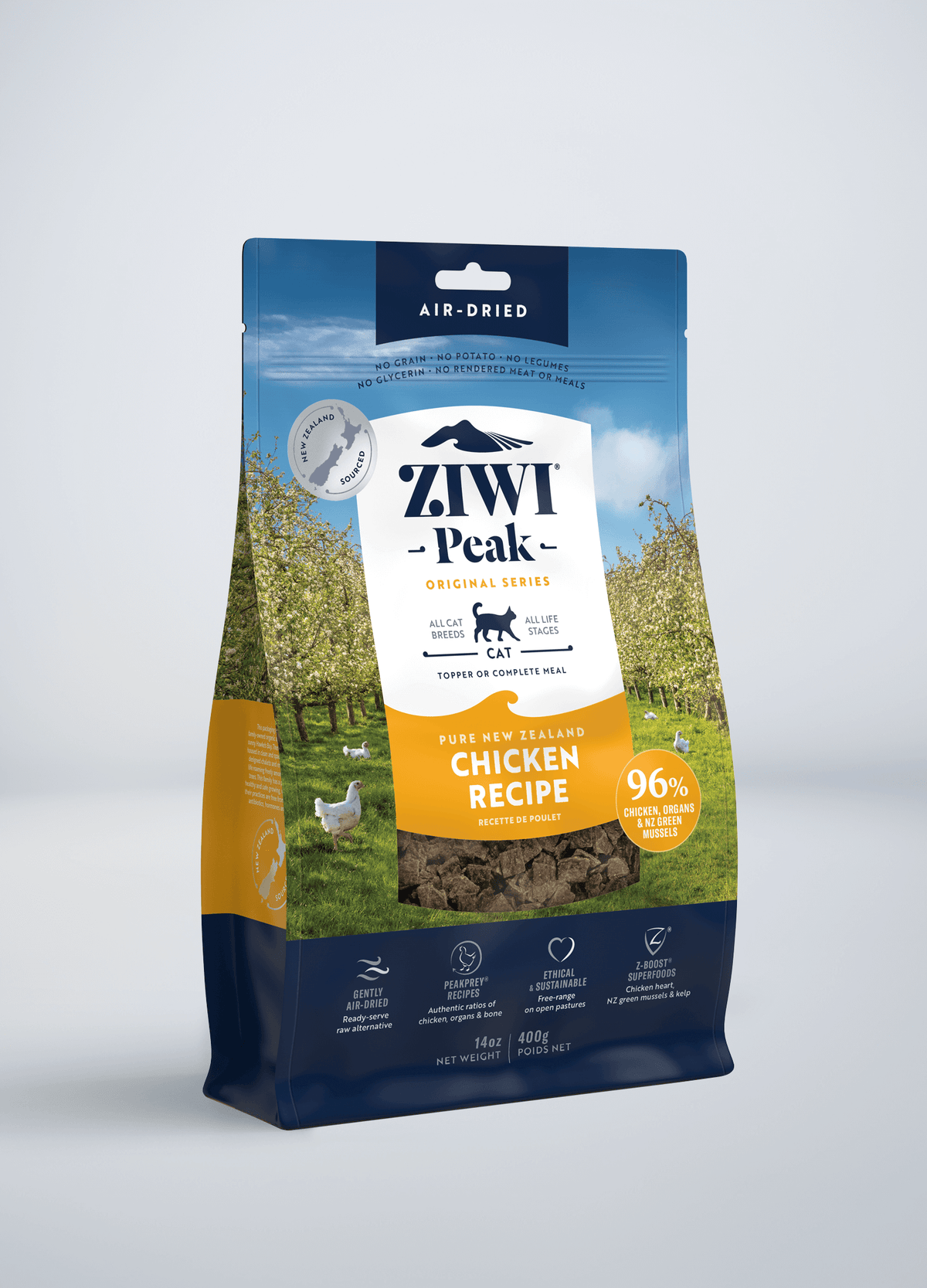 ZIWI Peak Original Air-Dried Chicken Recipe Grain-Free Cat Food – front of pack (official ZIWI image)
