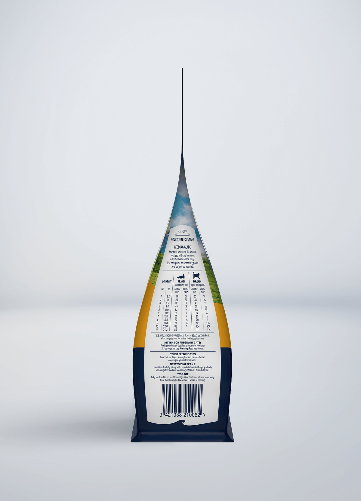 ZIWI Peak Steam & Dried Cage-free Chicken with Whole Mackerel Recipe Cat Food – side panel (official ZIWI image)
