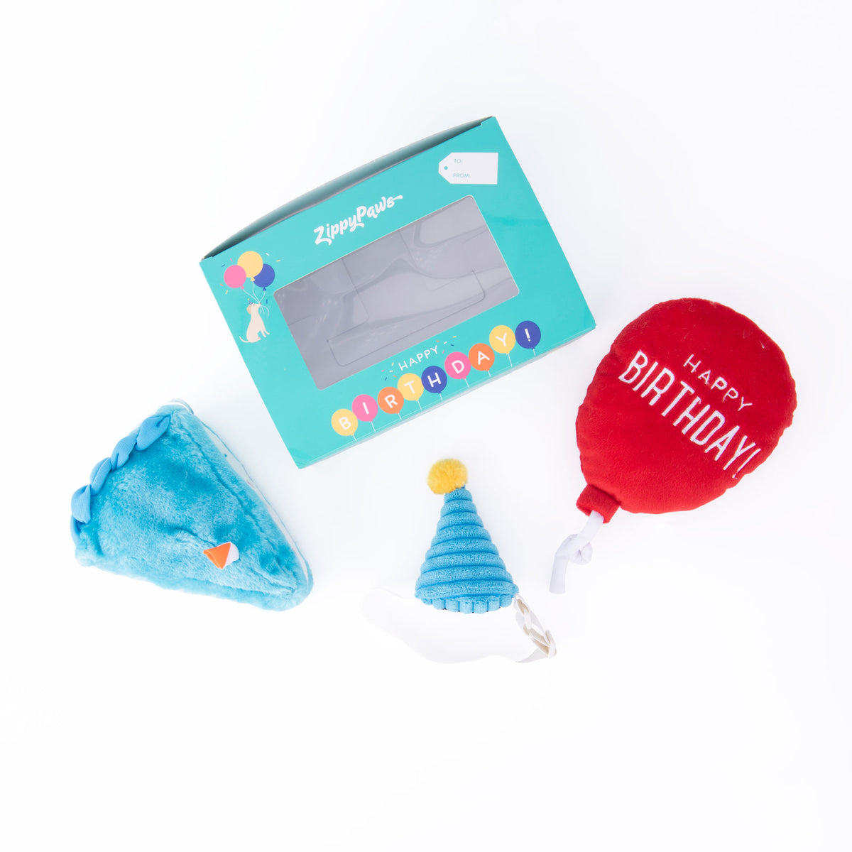 ZippyPaws Pup Birthday Box plush toys