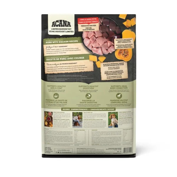 Acana Singles Limited Ingredient Diet Dry Dog Food - Pork with Squash Recipe