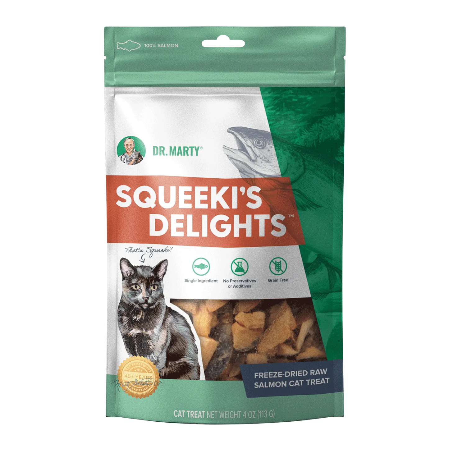 DR MARTY Squeeki's Delights Salmon Treat 113g