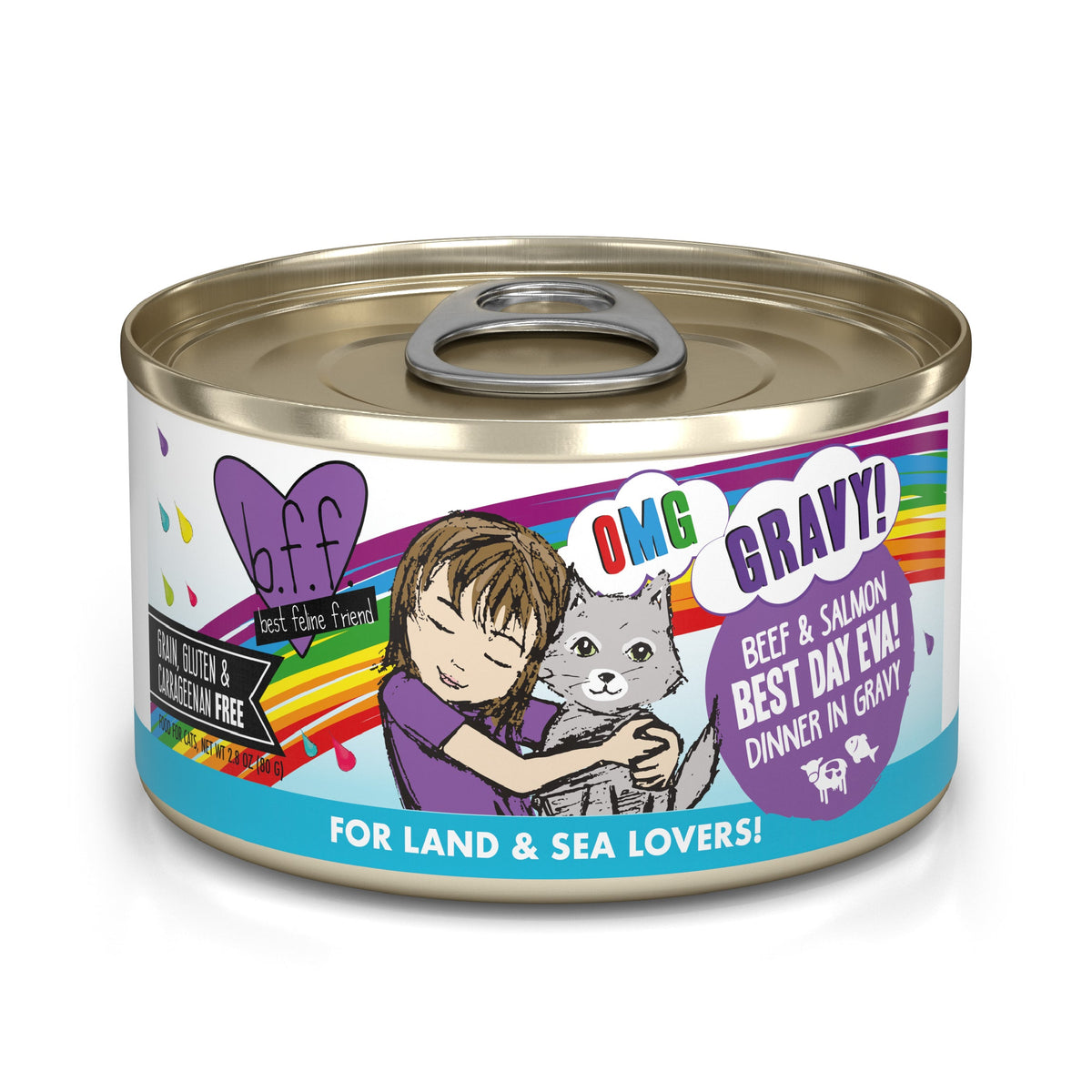 Weruva BFF OMG Beef & Salmon Best Day Eva! - 2.8 oz can