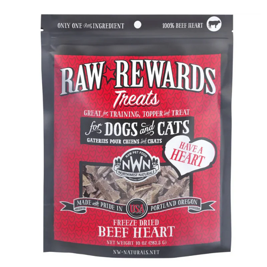 NORTHWEST NATURALS Beef Heart Treats - 10 oz Freeze Dried Treat