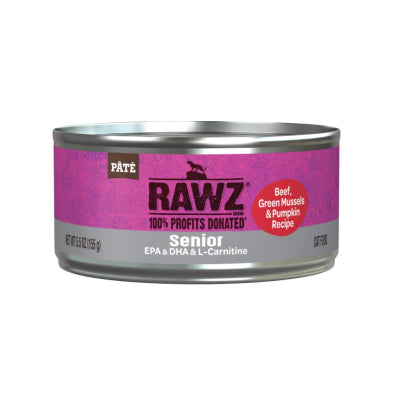 RAWZ Senior Cat PATE Beef, G.Mussels & Pumpkin