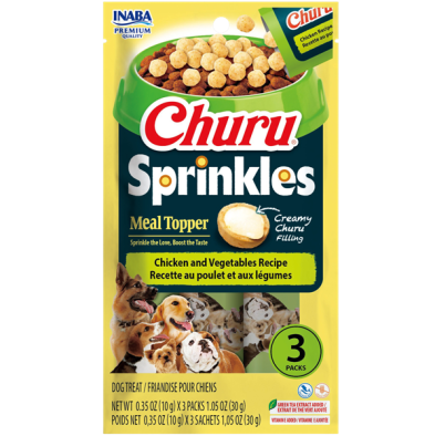 Inaba Churu Sprinkles DOG chicken with vegetables 3pk