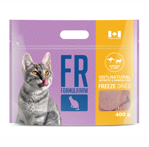 Formula Raw Freeze-Dried Kangaroo & Lamb for Cats 400 g bag