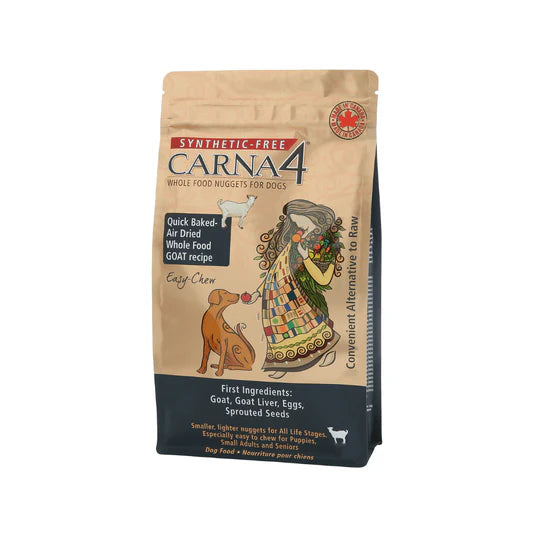 Carna4 Easy-Chew Goat Recipe Grain-Free Dry Dog Food – 2.2, 5, 10 & 20 lb – 5 lb