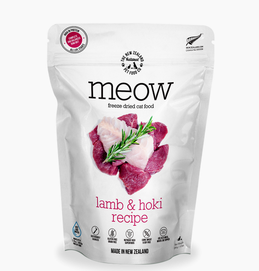The New Zealand Natural Pet Food Co. MEOW Freeze-Dried Cat Food - Lamb & Hoki 50 g