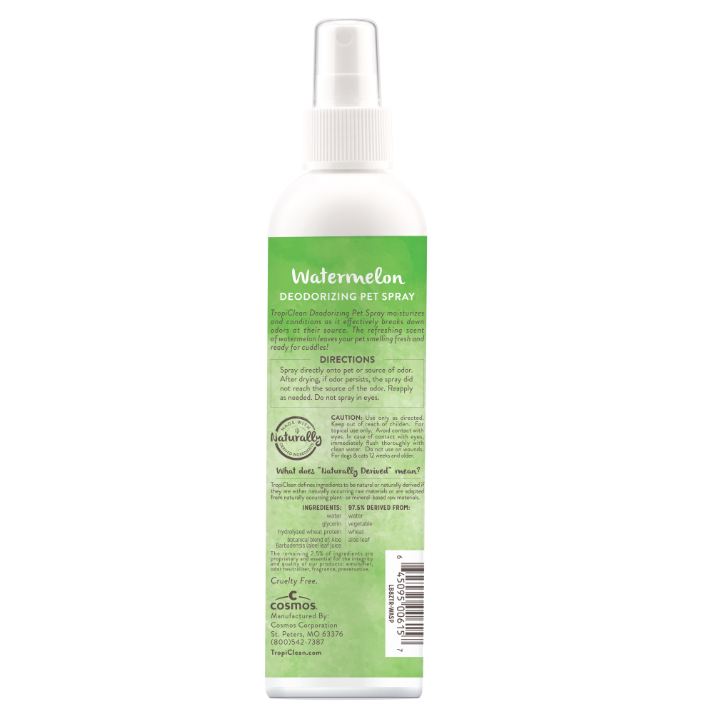 TropiClean Watermelon Deodorizing Spray for Dogs & Cats – product detail