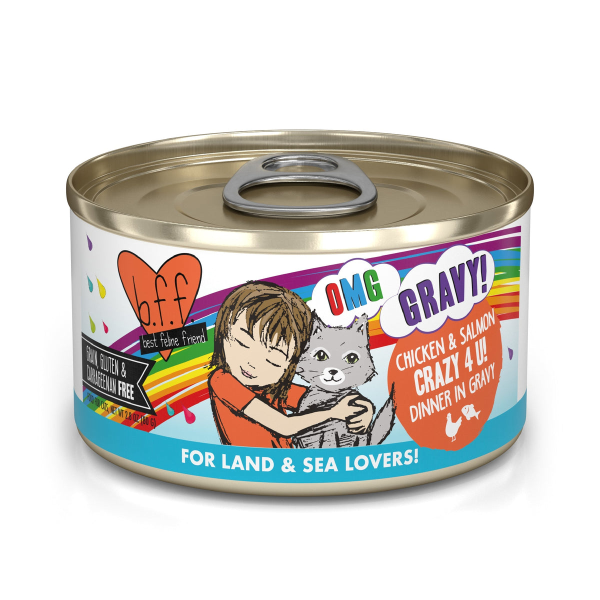 Weruva BFF OMG Chicken & Salmon Crazy 4 U! - 2.8 oz can