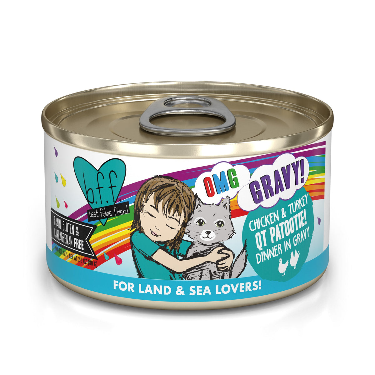 Weruva BFF OMG Chicken & Turkey QT Patootie! - 2.8 oz can