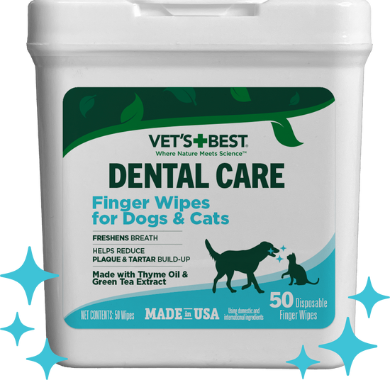 Vet's Best Dental Care Finger Wipes front