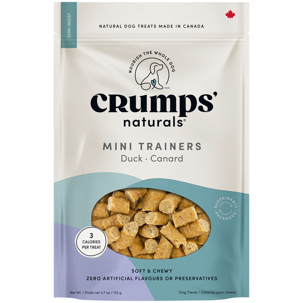 Crumps' Naturals Semi-Moist Duck Mini Trainers 132 g — official manufacturer front packaging