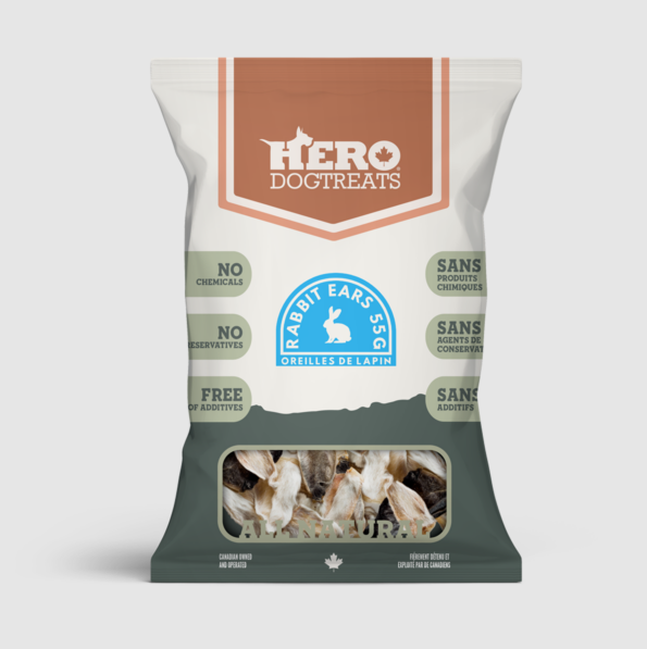 Hero Dog Treats Rabbit Ears