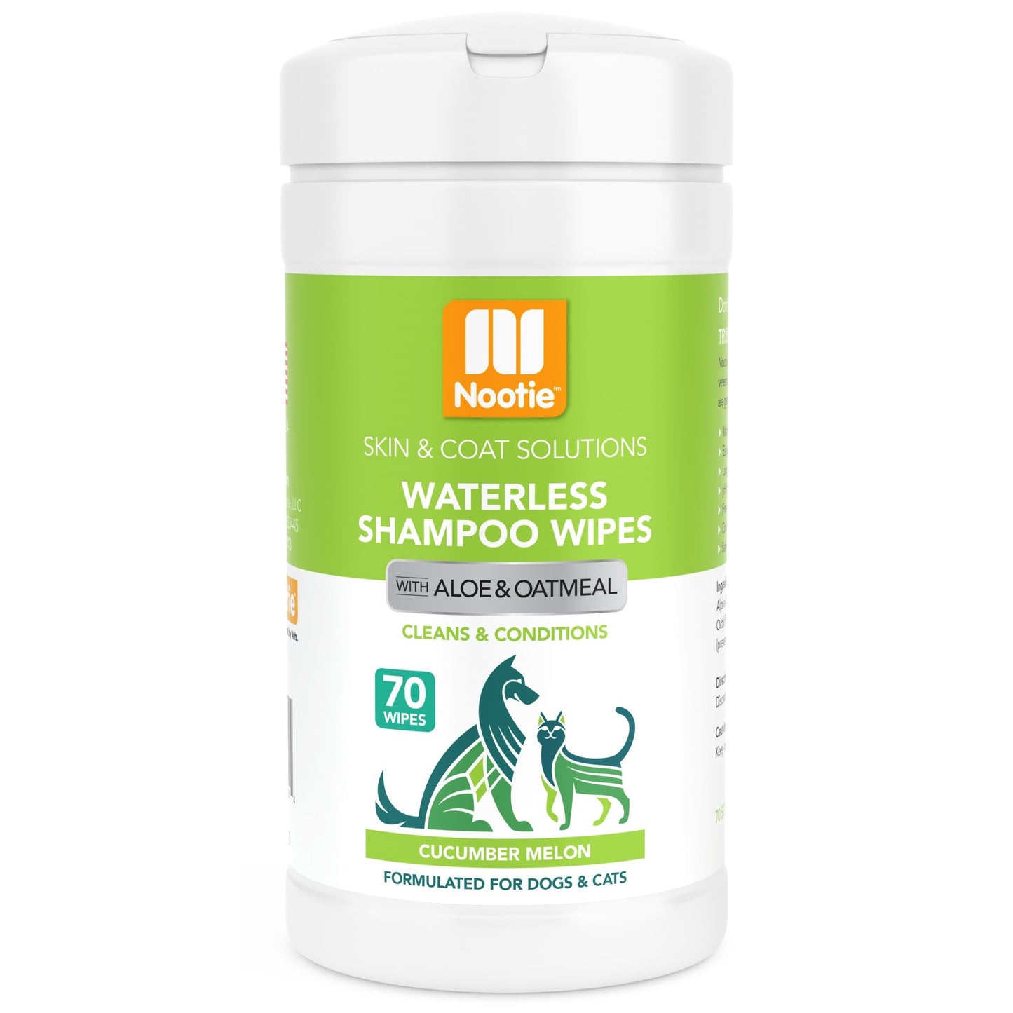 Nootie Waterless Shampoo Wipes with Aloe & Oatmeal