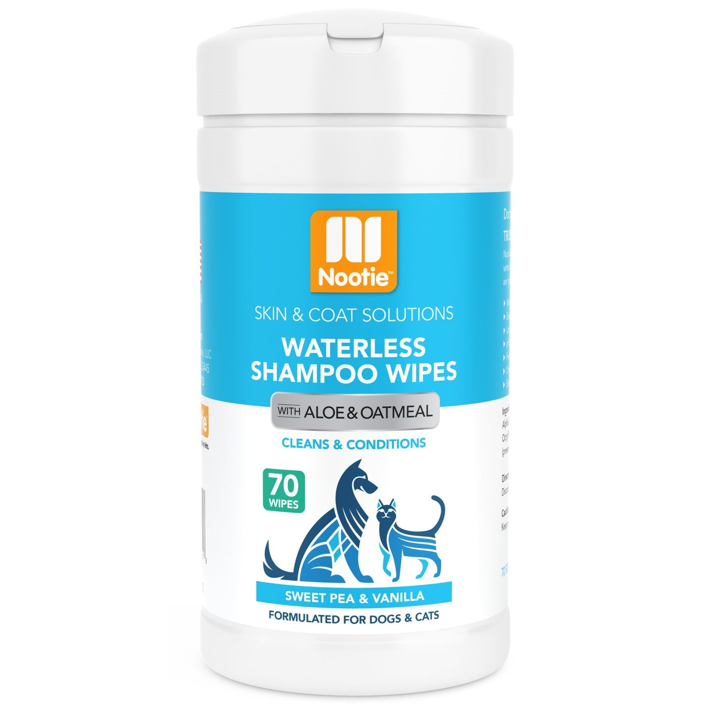 Nootie Waterless Shampoo Wipes with Aloe & Oatmeal