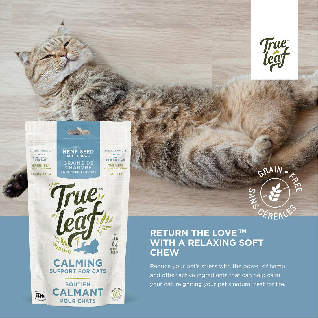 TRUELEAF PET CARE Calming Support Chews for Cats - 50g