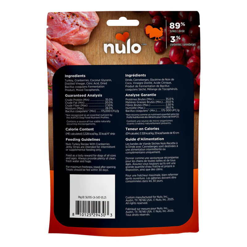 Nulo-Freestyle-Jerky Strips Turkey With Cranberries Recipe