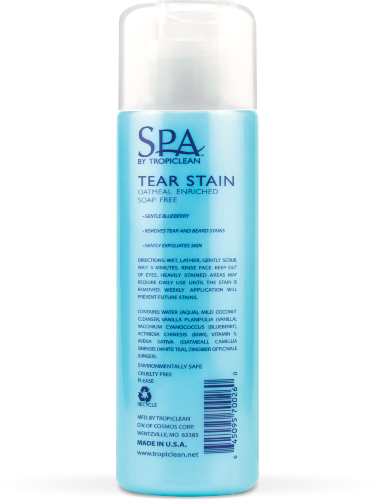 TropiClean Warm Vanilla Tear Stain Remover for Dogs & Cats – 8 fl oz (236 mL)