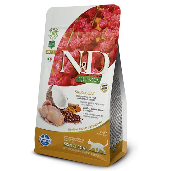 FARMINA N&D QUINOA Cat Skin & Coat Quail 5kg