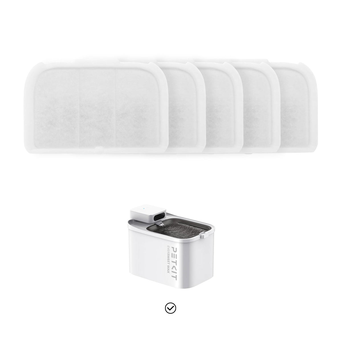 PETKIT Filter Unit RECT 5 filters with EverSweet Max fountain