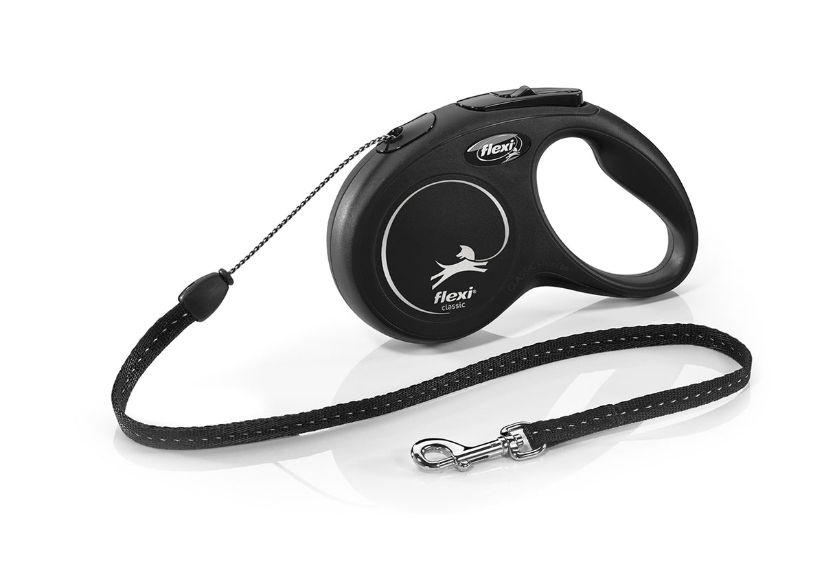flexi Classic S Cord 5 m retractable leash – Black (official image)
