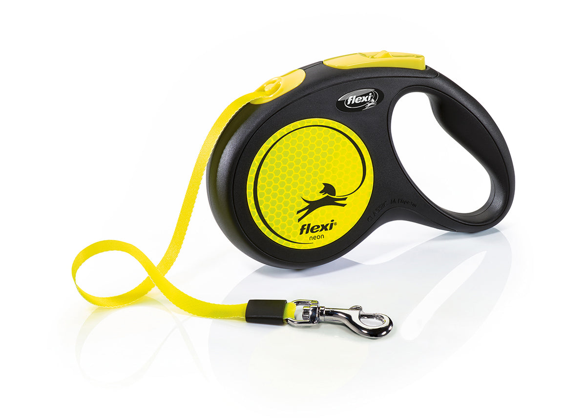 flexi Neon M Tape 5 m retractable leash (official image)