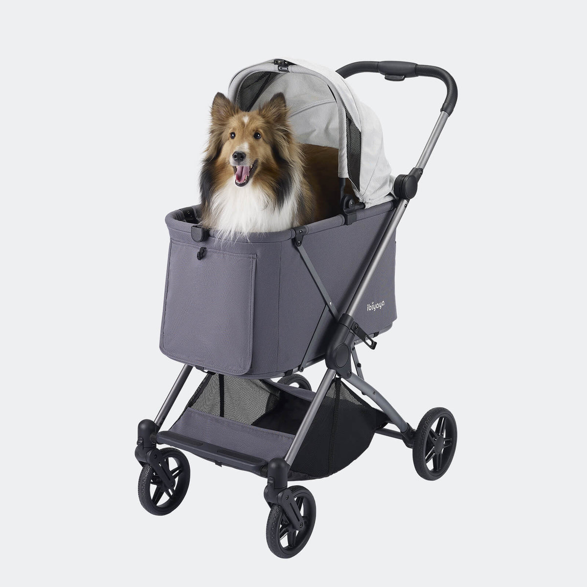 Ibiyaya Maxi Deep Carriage Pet Stroller – Twin Gray