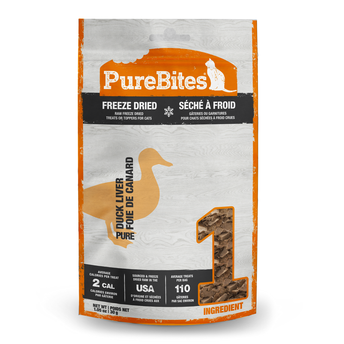 PureBites Freeze-Dried Duck Liver Cat Treats – 30 g (1.06 oz) – official PureBites image 1
